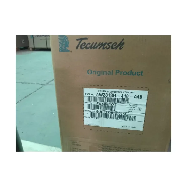 COMPRESOR HERMETICO TECUMSEH FRANCES 3.5 HP AWS4544ZKZ R404A 220V TRIF - Imagen 2